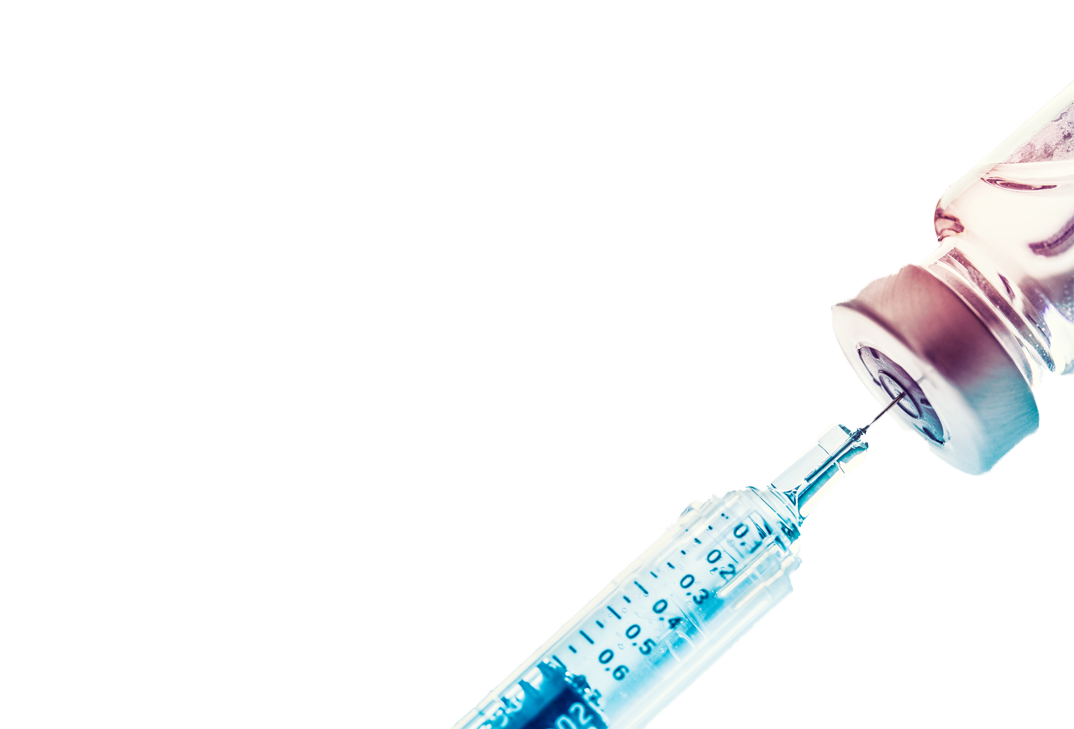 Medical industry - bottle and syringe